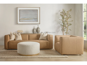 Set di Divani in Pelle Marrone di Lusso Moderno Design Semplice per Hotel Ufficio Soggiorno Sala <span class=keywords><strong>d</strong></span>'<span class=keywords><strong>Attesa</strong></span> Arredamento Lounge - Product Image 6