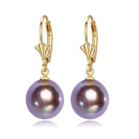 Feimefeirun — boucle d'oreille Simple 11-12mm, edison baroque 3A, boucles d'oreille avec perles d'eau douce, Design naturel