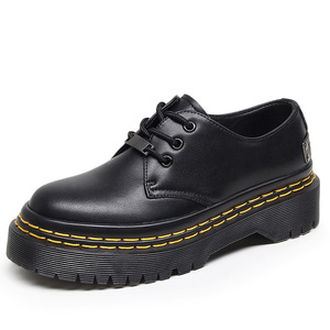 Zapatos Planos de Cuero para Mujer, Diseño Casual con Punta Redonda y Plataforma, Impermeables, para Primavera y Verano - Product Image 5