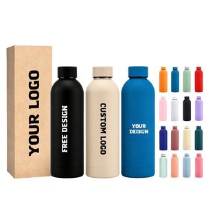 Customized Logo 500Ml Double Wall Vacuum <b>Flask</b> Insulated Custom Tumbler Stainless Steel Bottles <b>Drink</b> Water Bottle - Product Image 1