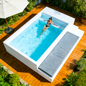 สระว่ายน้ำแบบดั้งเดิมในสวนหลังบ้านพร้อมดีไซน์คลาสสิกและระบบกรองน้ำทันสมัย สระน้ำร้อนและเย็น สปาว่ายน้ำกลางแจ้ง - Product Image 1