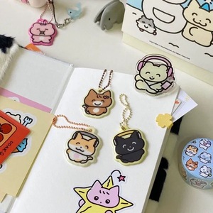 Tùy chỉnh dễ thương <span class=keywords><strong>PVC</strong></span> ảnh chủ <span class=keywords><strong>Keychain</strong></span> Kpop Keyring dây đeo điện thoại dây buộc Puffy <span class=keywords><strong>Keychain</strong></span> chủ - Product Image 4