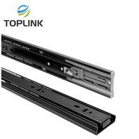 TOPLINK Rail coulissant à roulement à billes de haute qualité Rail à triple section épaissie Glissières de tiroir à fermeture en douceur silencieuses