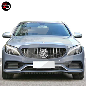 Kit de pare-chocs avant avec filet avant, pour <span class=keywords><strong>Mercedes</strong></span> classe C W205, C205, A205, S205, amélioration 2015, Style C63, 2020 — 2019 - Product Image 1