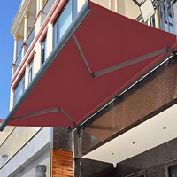 Auvent vertical rétractable de 5 m pour extérieur, structure en aluminium, voile en acrylique, pare-soleil électrique, gazebo, pergola pour piscine