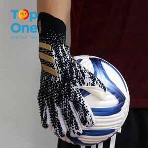Top One Venta caliente Guantes profesionales de portero Proteger 4MM Látex 3D Tejido Nylon Fútbol Guantes de portero de fútbol - Product Image 4