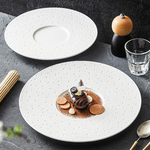 Assiette en céramique écologique mate pour plats froids, apéritifs, pâtes, salades, desserts, plateau de service, buffet, restaurant - Product Image 5