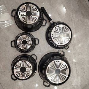 Juego de Utensilios de Cocina de Aluminio de 12 Piezas, Ollas y Sartenes Antiadherentes con Revestimiento Multicapa, Tapas de Vidrio y Guantes Resistentes al Calor, para Cocina de Gas - Product Image 4