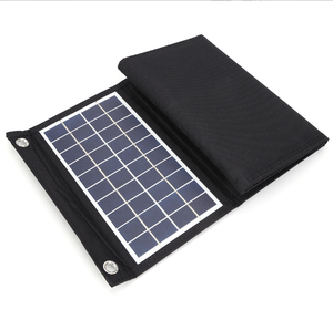 แผงชาร์จพลังงานแสงอาทิตย์แบบพับได้ 20W 5V โมโนคริสตัลไลน์ซิลิคอน สำหรับพกพา ใช้กลางแจ้ง ชาร์จแบตสำรองได้ มีพอร์ต USB คู่ ประสิทธิภาพ 19.5% - Product Image 4