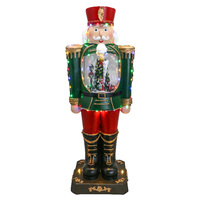 Cadeau de Noël En Gros Classique LED-Éclairé Bureau Décoration Modèle Résine Casse-Noisette Soldat Artisanat Casse-Noisette Sculpture