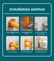 Barres d'appui en nylon OEM/ODM pour personnes âgées et handicapées, poignées de maintien pour douches d'hôpitaux, barres d'appui antibactériennes pour toilettes publiques et salles de bain