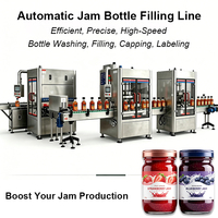 Ligne d'emballage automatique pour confitures de fruits 200G 500G, machine de remplissage, de bouchage et d'étiquetage de pots de confiture de myrtilles et de confiture de fraises