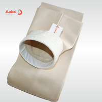 Sac filtrant en tissu tissé de fibre de verre expansée pour la collecte des poussières à haute température dans les fours à ciment, certifié ISO