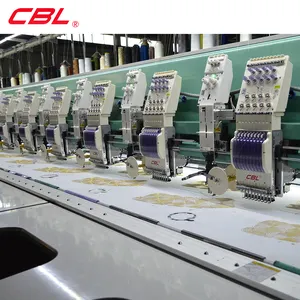 CBL alta velocidade 24 cabeças bobinamento/cording misturado máquina computadorizada plana do bordado