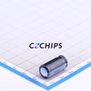 Condensateur électrolytique en aluminium à montage traversant EGM2WM100G20OT, composant à montage traversant (THT), D10xL20mm 10uF 20% 450V 5mm - Product Image 2