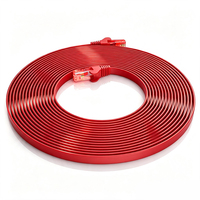 Câble Ethernet plat UTP Cat6, 32AWG OFC, 1 Gbps, 350 MHz, RJ45, câble réseau LAN pour usage commercial