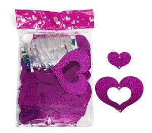 Vente de pendentif rideau en feuille scintillante grand amour et petit évidé pour la décoration de fête et de mariage - Product Image 4