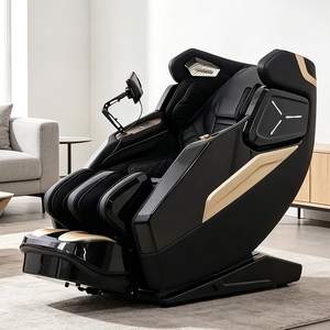 Fauteuil de <span class=keywords><strong>massage</strong></span> électrique 4D Shiatsu à gravité z<span class=keywords><strong>éro</strong></span> avec commande vocale IA, rail SL, cuir PU, modes multiples - Product Image 6