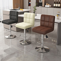 Tabouret de bar moderne et minimaliste réglable avec accoudoirs, structure métallique pour usage domestique et commercial, tabouret de bar haut