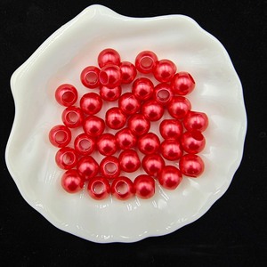 Grand trou traversant en vrac perles en plastique bricolage à la main tressé Bracelet faisant des perles connecteur résultats de bijoux sac fausse perle - Product Image 6