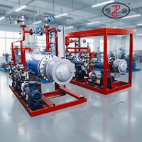 Chauffe-huile électrique antidéflagrant en acier inoxydable certifié IECEX, monté sur skid, 450 kW, système de chauffage indirect pour