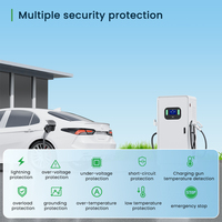 Estación de Carga Rápida para Vehículos Eléctricos de 60kw 80kw 120kw 160kw 240kw, Cargador Rápido de CC CCS1/CCS2/CHADeMo/GBT para Autos Eléctricos
