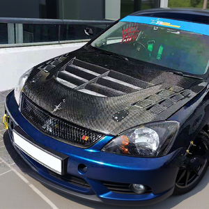 ฝากระโปรงหน้ารถสำหรับ Mitsubishi Lancer <span class=keywords><strong>CS3</strong></span>สีดำ CS3A 2004-2009 LY สไตล์ใหม่ทำจากคาร์บอนไฟเบอร์ - Product Image 2