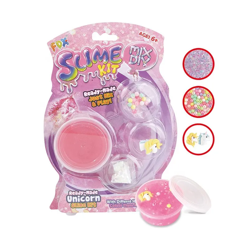 Diskon besar DIY tidak beracun aksesori kartun kristal tanah liat Set Slime kit