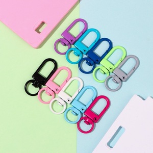 Candy Color Swivel Lobster Clasps <b>Snap</b> <b>Hooks</b> with Key Rings for DIY Keychain Lanyard Jewelry Making Accessories Wholesale - Product Image 3
