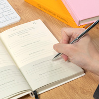Carnet de gratitude personnalisé de 5 minutes, carnet de planification en lin estampé à chaud, journal de gratitude en tissu de lin imprimé avec couverture rigide