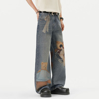 Design de mode original et novateur - Nouveau motif d'ours 3D, marque américaine tendance, jeans de haute qualité pour hommes et femmes