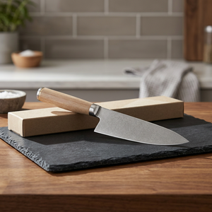 Couteau de chef japonais Apex Blades International, en acier Damas AUS10, manche en bois de noyer, lame tranchante comme un rasoir, jusqu'à 3. - Product Image 3