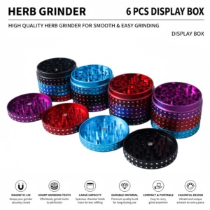 Gunter High End Modern Aluminum Alloy Dry <b>Herb</b> <b>Grinder</b> Colorful High Quality - Product Image 1