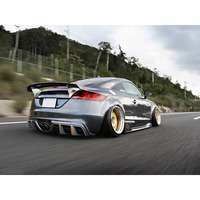 Pour Audi TT Spoiler de diffuseur de lèvre arrière en Fiber de carbone/FRP pare-chocs 2008 - 2014 garde de lèvre arrière style de voiture