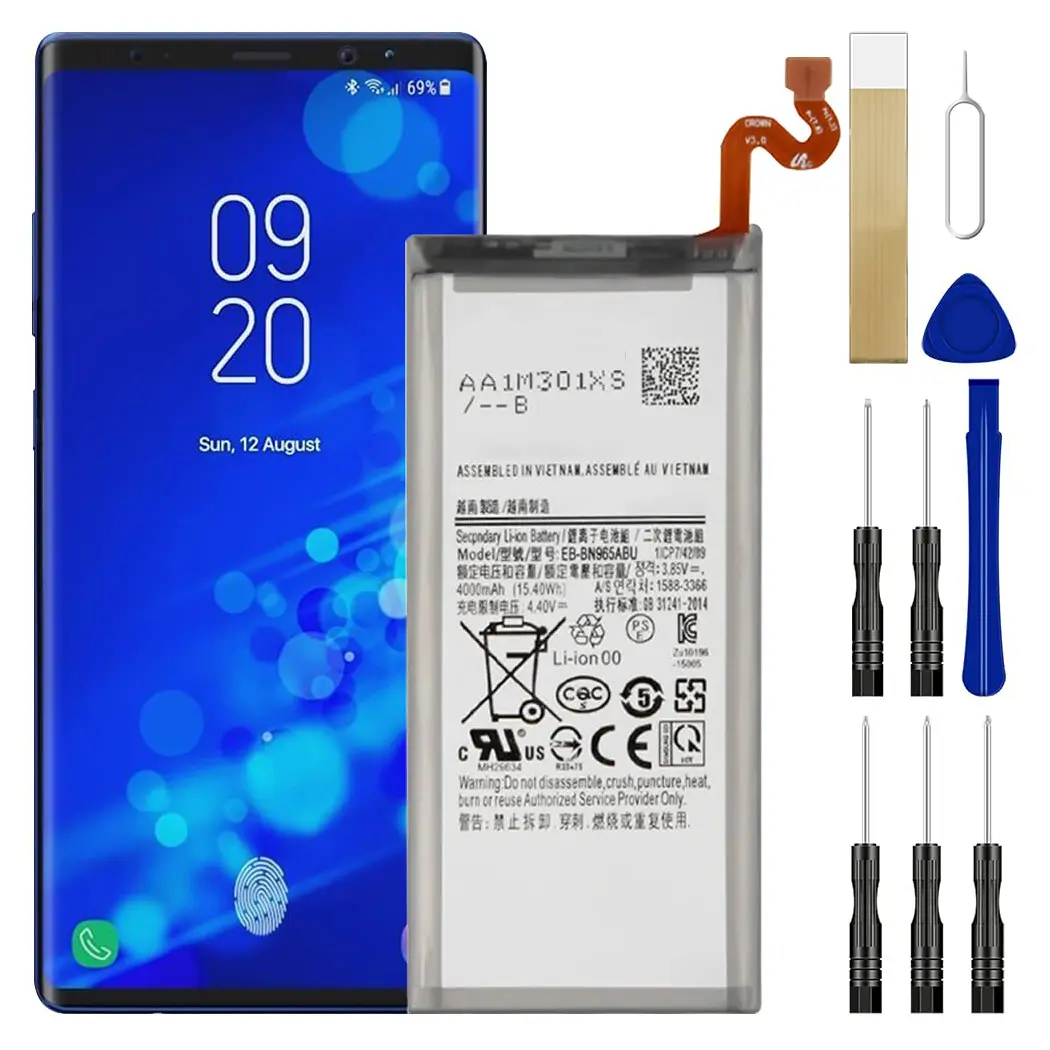 4000mAh hohe Kapazität Mobile Akku EB-BN965ABU Handy Akku Für Samsung Galaxy Note 9 N960 Original Chip