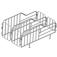 Enclos de gestation en acier galvanisé facile à nettoyer et confortable pour truies, avec sol en PVC, résistant à la rouille et robuste, pour élevage porcin