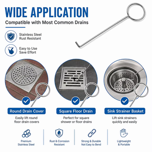 Crochets de levage pour clés de drain en acier inoxydable, outil de nettoyage quotidien pour grilles et bouchons, prix de gros - Product Image 5
