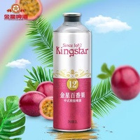 Venta al por mayor de bebidas con sabor exótico, cerveza de estilo chino de alta calidad, cerveza de fruta de la Pasión 1L * 6 latas de cerveza de fruta