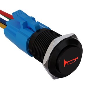 12V LED 10mm pushbutton chuyển đổi xe đồ chơi 2.4gp 19mmwatchntary Loa Horn pucar accompanyt on/off kim loại Quà Tặng Mới lạ 5A/12V - Product Image 1