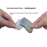 Couteau pliant en alliage de titane avec lame en acier inoxydable Portable multifonctionnel pendentif porte-clés couteau pour le camping
