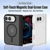 Étui pliable pour iPhone Duo 18 avec support anneau rotatif 360° et versions magnétiques, protection complète de la charnière, finition givrée, vente en gros
