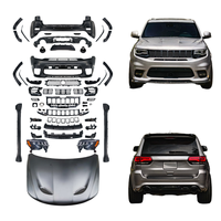 Pièces de voiture pour Jeep Grand Cherokee 2011-2020, mise à niveau facelift, kits de carrosserie style SRT-8, conversion, pare-chocs avant et arrière, capot, diffuseur