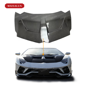 Capot moteur en fibre de carbone style SVJ pour <span class=keywords><strong>Lamborghini</strong></span> <span class=keywords><strong>Aventador</strong></span> LP700 720 750, pare-chocs avant en carbone sec style SVJ - Product Image 1