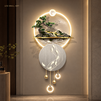 Panneau mural LED en porcelaine cristalline « Pine des Montagnes Orientales » pour entrée, salon, bureau et intérieurs d'inspiration zen