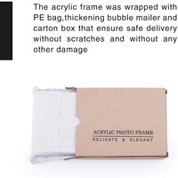 Cadre photo magnétique en acrylique, support aimanté double face pour photos 4x6, cadre transparent sans bordure, présentoir de bureau autoportant