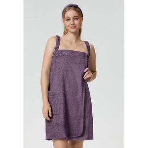 Serviette de bain enveloppante pour femme en tissu éponge, peignoir de spa avec sangles, bandeau facial, fermeture réglable, serviette de douche S-XL - Product Image 3