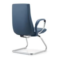 Fauteuil moderne commercial de luxe à dossier moyen chaise de conférence chaise de visiteur en cuir pour le bureau