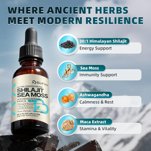 BioFlex Private Logo 12-in-1 Shilajit vloeibare druppels met zeewier, <span class=keywords><strong>Ashwagandha</strong></span> & 85+ sporenelementen Fulvinezuur voor mannen en vrouwen - Product Image 2