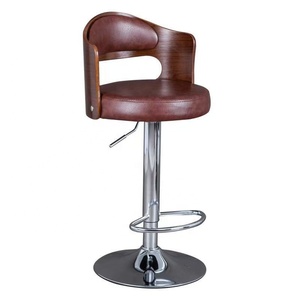 Chaises de bar pivotantes de style moderne en velours avec pieds en métal peint en noir pour la maison, le café ou le restaurant, pour les bars à domicile - Product Image 4