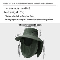 Gorra Protectora Facial WRELS, Gorro de Pescador Personalizado con Protección Solar, Visera Transpirable, Protección UV, Gorro de Verano con Borde Ancho y Máscara Facial